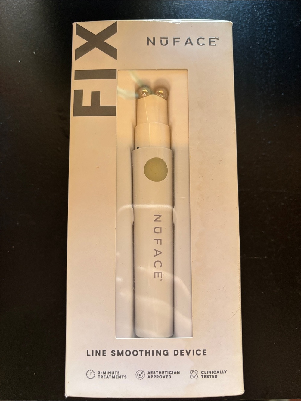 NuFACE FIX Line Smoothing Device — White with Gold Accents